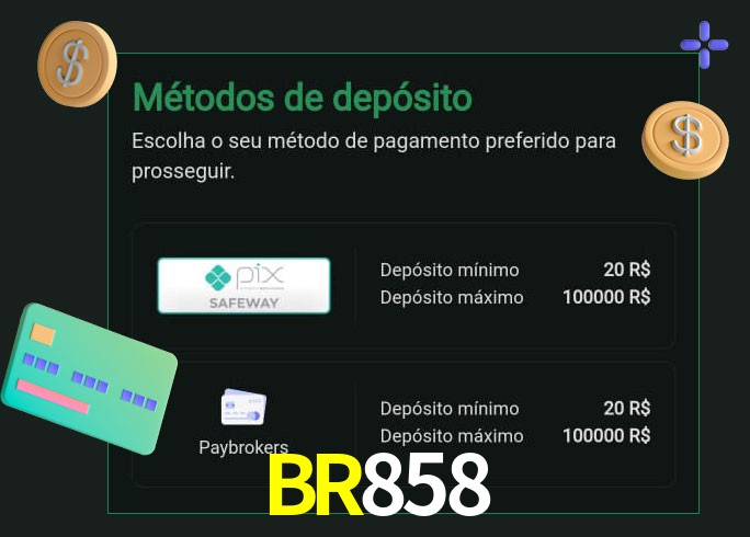 O cassino BR858 oferece uma grande variedade de métodos de pagamento
